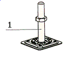 Стойка нижняя (РОК350S),труба L=289мм ТНБ289S (регулир.317-383мм) АСП