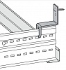 Double bent Tee bar hanger with two sizes diameter hole
