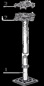 Стойка Q150, 150 мм в сборе + с накладкой (регулировка 120мм-190мм) Италия