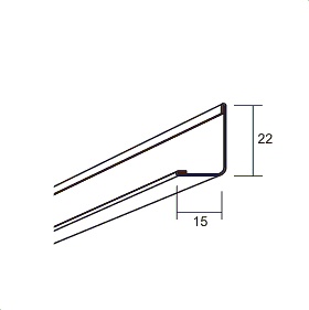 Пристенный уголок Connect Angle trim (Коннект Энджл) 15/36 8211, Белый