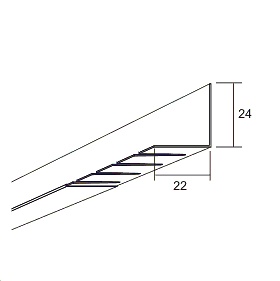 Гибкий пристенный уголок наружный Connect flexible wall trim (Коннект) 3363, Белый