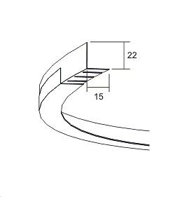 Гибкий пристенный уголок внутренний Conect flexible wall trim (Коннект) 3360, Белыйn